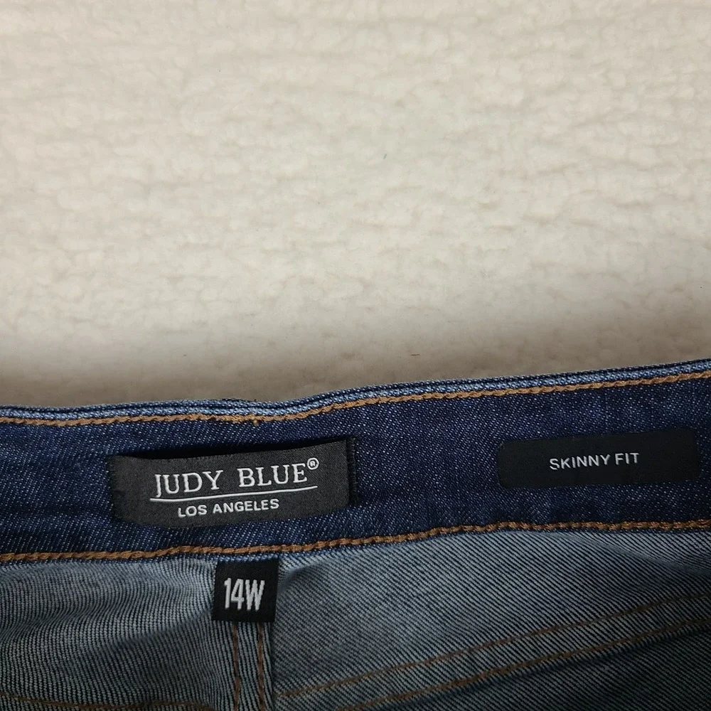 Judy Blue Jeans Womens 14W Blue Skinny Fit Dark Wash Denim JB88894